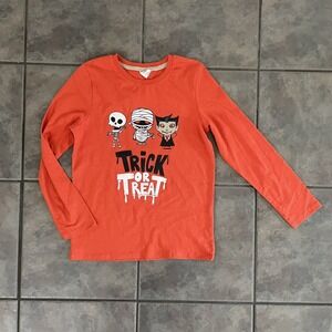 Pepco Boys Halloween Trick Or Treat Light Weight Long Sleeve Orange T-shirt 8-9y